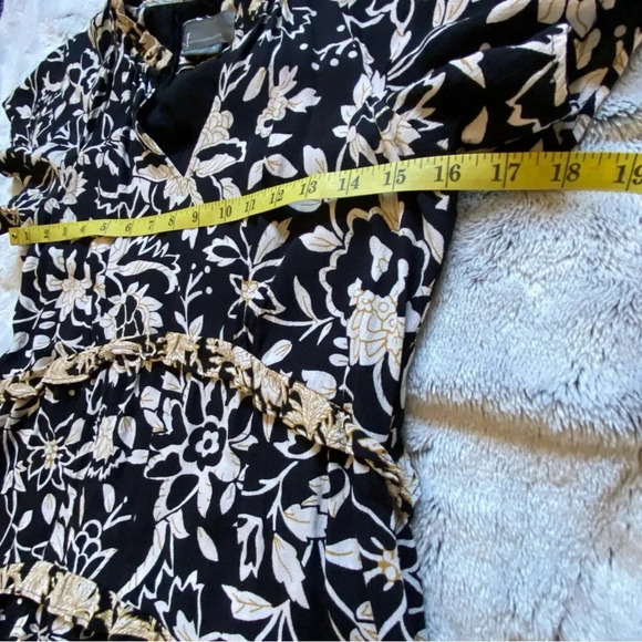 Anthropologie Black and Cream Floral Dress - Picture 10 of 10